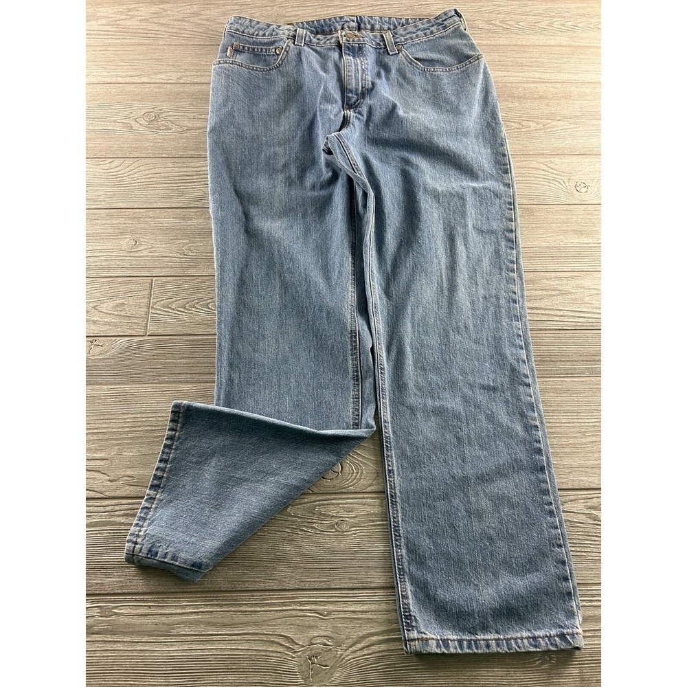Carhartt Jeans‎ Mens Relaxed Fit Straight Leg Light Wash Denim Blue sz unknown